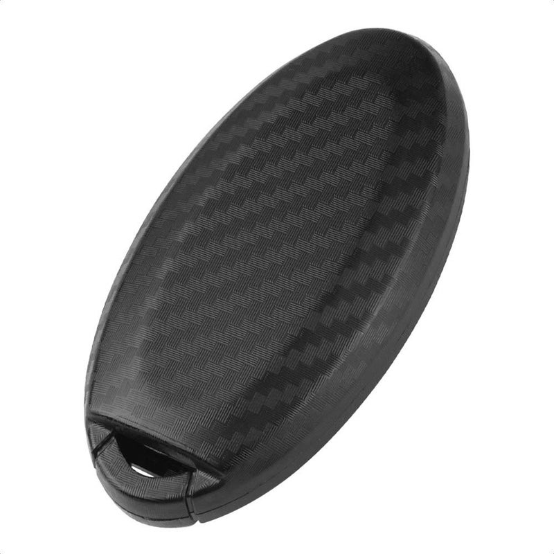 TANGSEN Smart Key Fob Case 3D Carbon Fiber ABS Plastic Emboss Cover for INFINITI JX35 Q50 Q60 QX56 QX60 QX80 for NISSAN ALTIMA ARMADA MAXIMA MURANO PATHFINDER ROGUE 5 Button Keyless Entry Remote - Image 3